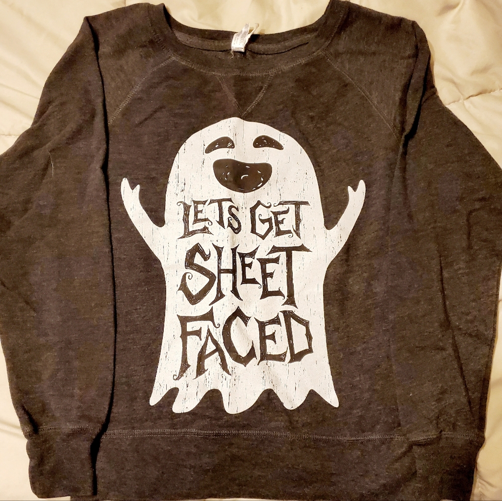 Women's Let Get Sheet Faced Gray Shirt Small